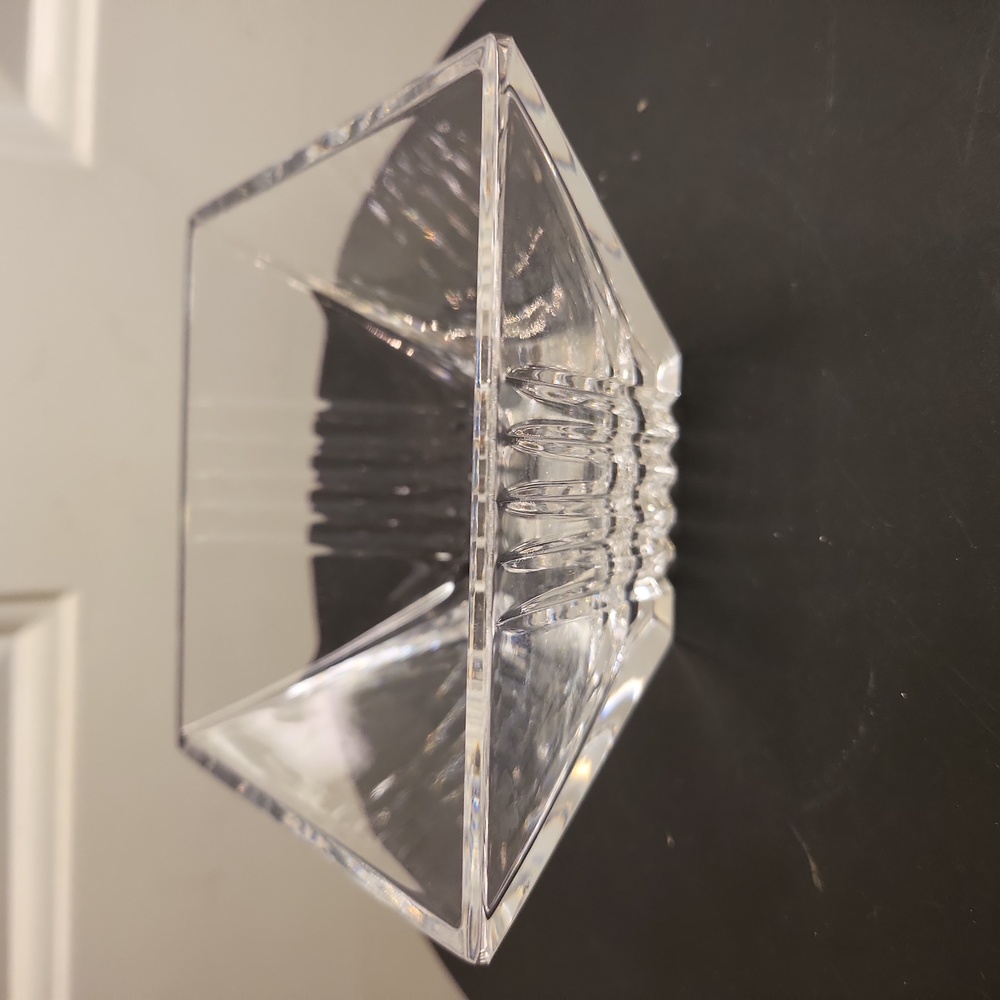 Tiffany & Co Metropolis Crystal Square Trinket Bowl Dish